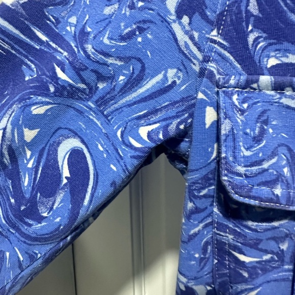 Duffield Lane Blue Swirl Shift Dress EUC - Picture 4 of 5